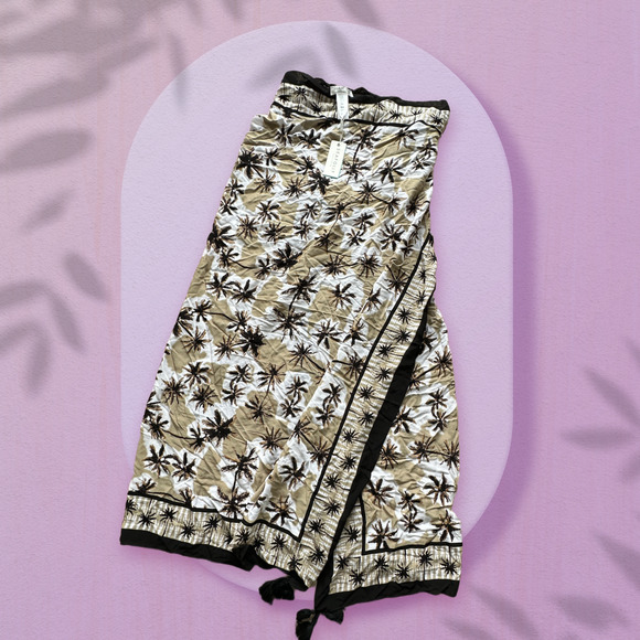 New ! Seafolly Australia Palm‎ springs Bermuda Sarong sepia O/S - Picture 1 of 9